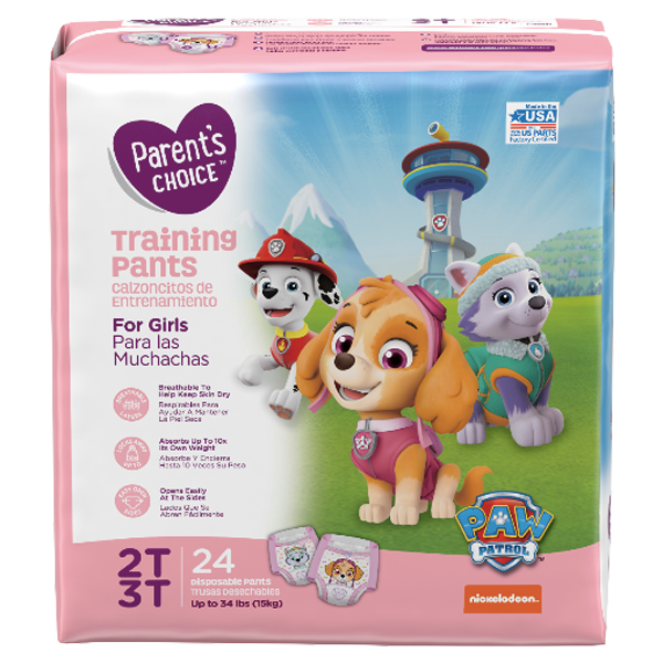 Parent's Choice Paw Patrol Training Pants for Girls, 4T/5T, 17 Count  (Select for More Options) 