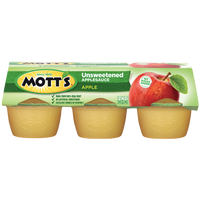 Mott's Applesauce Unsweetened Apple, 4oz Cups, 6 Ct - Water Butlers