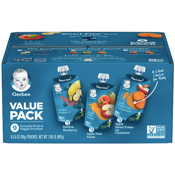 Gerber Toddler Baby Food Value Pack, 9 Count - Water Butlers
