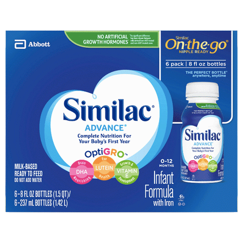 Similac Infant Formula - Advance, 8 fl oz 6Ct - Water Butlers