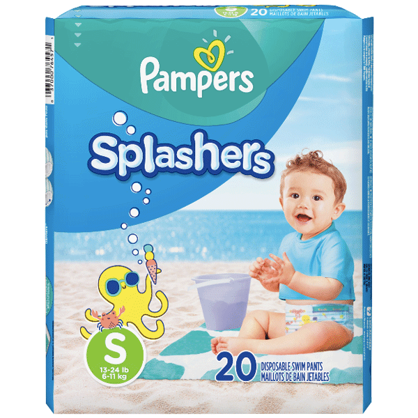 Pampers Splashers Swim Diapers, Small 20 Count - Water Butlers