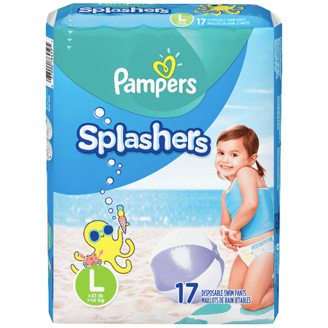 Pampers Splashers Swim Diapers, Large 17 Count - Water Butlers