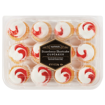 Marketside Strawberry Shortcake Mini Cupcakes, 12 Count