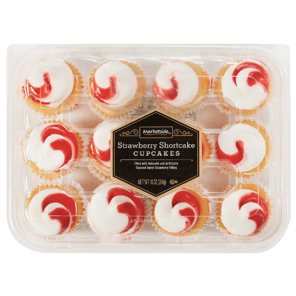 Marketside Strawberry Shortcake Mini Cupcakes, 12 Count - Water Butlers