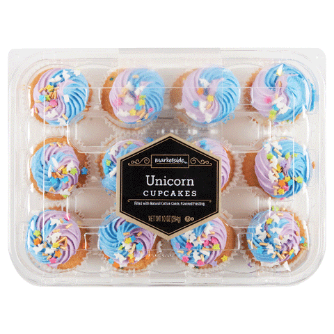 Marketside Unicorn Mini Cupcakes, 12 Count - Water Butlers