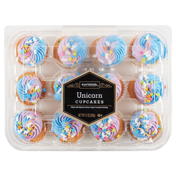 Marketside Unicorn Mini Cupcakes, 12 Count - Water Butlers