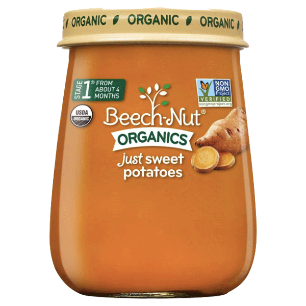 Beech-Nut Baby Food, Organics Just Sweet Potatoes, 4oz - Water Butlers