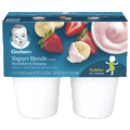 Gerber Yogurt Strawberry Banana Blends, 3.5 oz Cups, 4 Count - Water Butlers