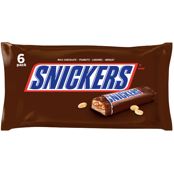 Snickers Full Size Chocolate Candy Bars, 6 Ct - Water Butlers