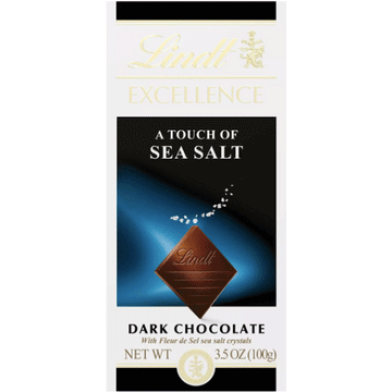 Lindt Sea Salt Dark Chocolate Bar, 3.5 oz