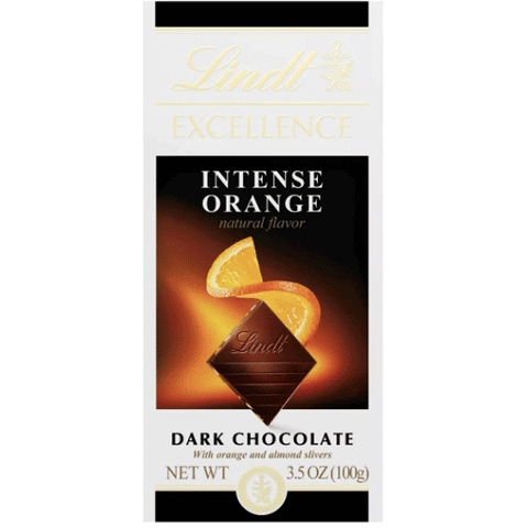 Lindt Chocolate Bar, Intense Orange, 4.4oz - Water Butlers