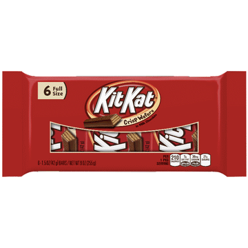 Nestle Kit Kat Chocolate Candy Bars, 6 Ct