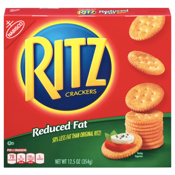 Ritz Crackers, Reduced Fat - 12.5oz - Water Butlers