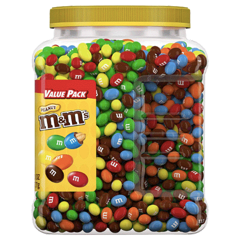 M&M's Plastic Jar, Pantry Size, Peanut - 62 oz - Water Butlers