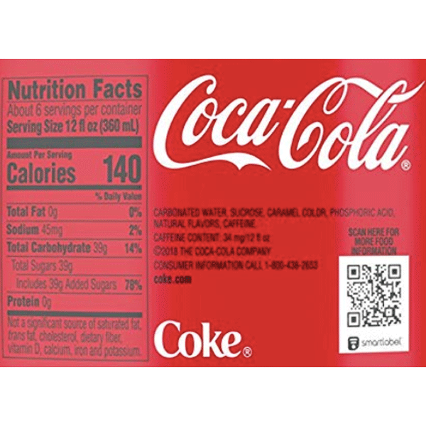 Coca Cola Can Label