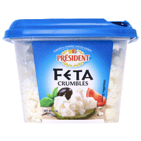 President All Natural Feta Crumbled Cheese, 6 oz - Water Butlers