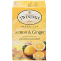 Twinings Of London Lemon & Ginger Tea, 20 Ct - Water Butlers