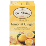 Twinings Of London Lemon & Ginger Tea, 20 Ct - Water Butlers