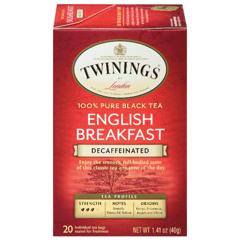 Twinings of London Decaffeinated English Breakfast 20 Ct - Water Butlers