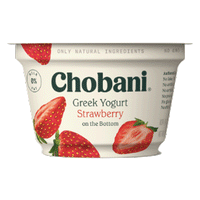 Chobani Strawberry Nonfat Greek Yogurt, 5.3oz 4 Ct - Water Butlers