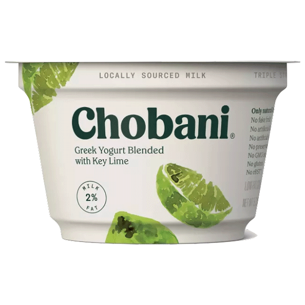 Chobani Key Lime Nonfat Greek Yogurt, 5.3oz 4 Ct - Water Butlers