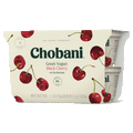 Chobani Black Cherry Nonfat Greek Yogurt, 5.3oz 4 Ct