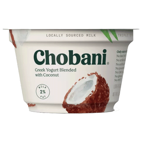 Chobani Coconut Nonfat Greek Yogurt, 5.3oz 4 Ct - Water Butlers