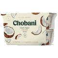 Chobani Coconut Nonfat Greek Yogurt, 5.3oz 4 Ct - Water Butlers