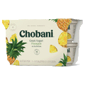 Chobani Pineapple Nonfat Greek Yogurt, 5.3oz 4 Ct