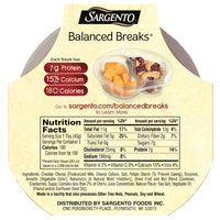 Sargento Sharp Cheddar, Cashews & Cherry Dried Cranberries, 3 Ct - Water Butlers