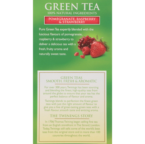 Twinings Green Pomegranate, Raspberry & Strawberry Tea, 20 Ct - Water Butlers