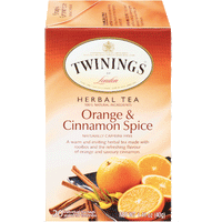 Twinings of London, Orange & Cinnamon Spice Herbal Tea, 20 Ct - Water Butlers