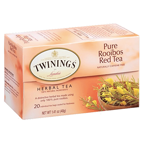 Twinings of London Herbal Tea, Pure Rooibos Red Tea, 20 Ct - Water Butlers