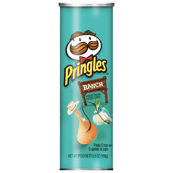 Pringles Ranch Flavored Potato Crisps Chips 5.5 oz - Water Butlers