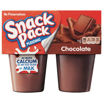 Hunt's Snack Pack Chocolate Pudding, 4 Ct