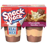 Hunt's Snack Pack Chocolate & Vanilla Pudding, 4 Ct - Water Butlers