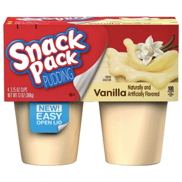 Hunt's Snack Pack Vanilla Pudding, 4 Ct