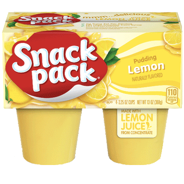 Hunt's Snack Pack Lemon Pudding Cups 4 Ct