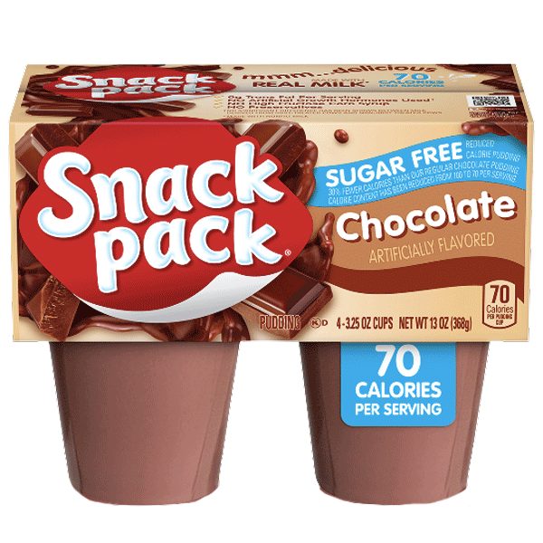 Hunt's Snack Pack Sugar Free Chocolate Pudding Cups 4 Ct - Water Butlers