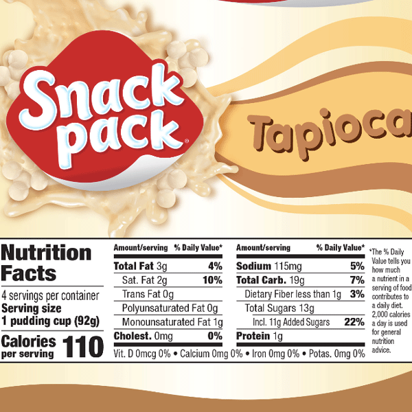 Hunt's Snack Pack Tapioca Pudding Cups 4 Ct - Water Butlers