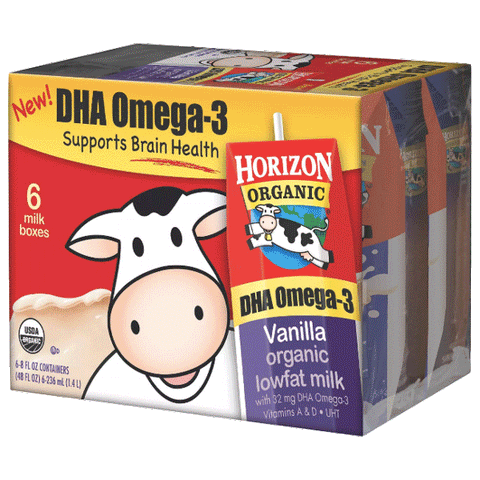 Horizon Organic 1% Vanilla Milk DHA Added, 8 oz. 6 Ct - Water Butlers