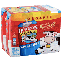 Horizon Organic Low Fat Milk DHA Added, 8 oz. 6 Ct - Water Butlers