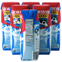 Horizon Organic Low Fat Milk DHA Added, 8 oz. 6 Ct - Water Butlers