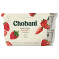 Chobani Strawberry Nonfat Greek Yogurt, 5.3oz 4 Ct