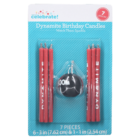 Way to Celebrate Dynamite Novelty Candles, 7 Count - Water Butlers