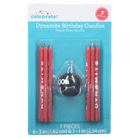 Way to Celebrate Dynamite Novelty Candles, 7 Count - Water Butlers