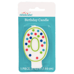 Polka Dot Birthday Candle, Number 9 - Water Butlers