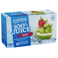 Capri Sun 100% Berry Juice, 10 Ct - Water Butlers