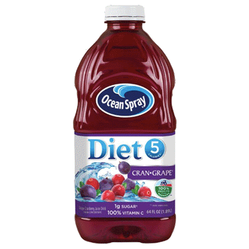 Ocean Spray Diet Juice, Cran-Grape, 64 Fl Oz