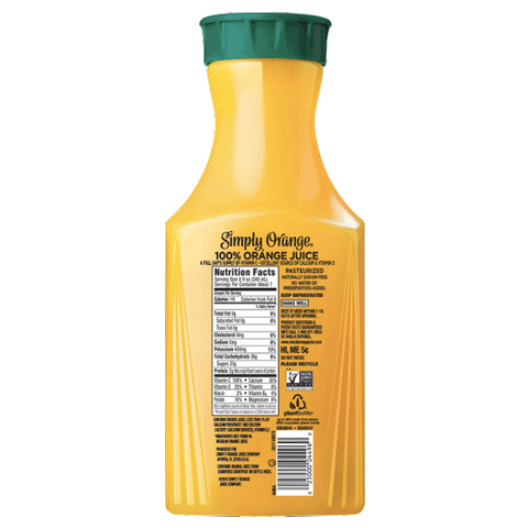 Simply Orange Pulp Free Orange Juice, 52 fl oz - Water Butlers